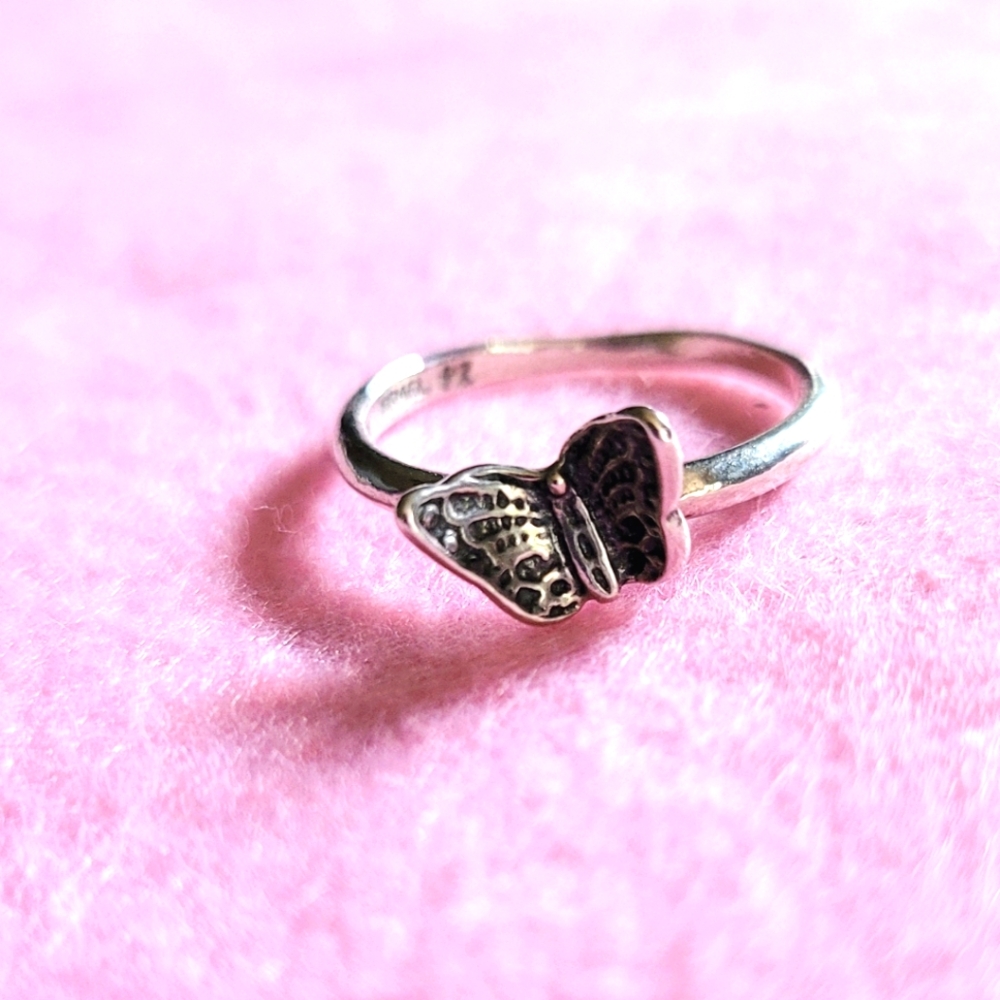 Sterling Sillver Butterfly Ring 925 Iseral PZ Size 7